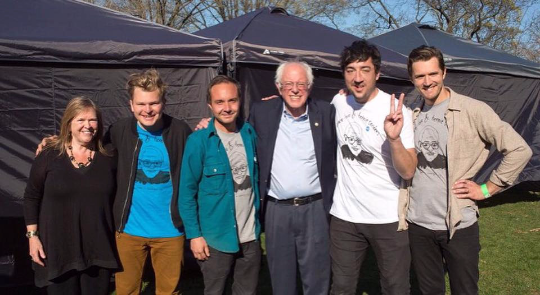 Peace Love & Bernie Sanders. The Crew.
